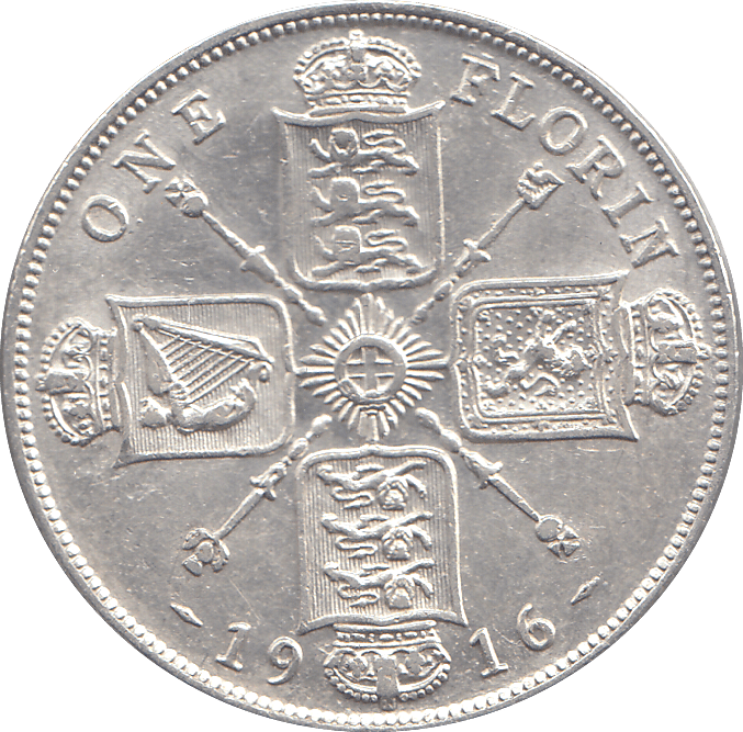 1916 FLORIN ( GVF ) - FLORIN - Cambridgeshire Coins
