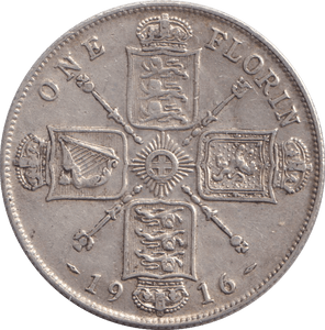 1916 FLORIN ( GVF ) - FLORIN - Cambridgeshire Coins
