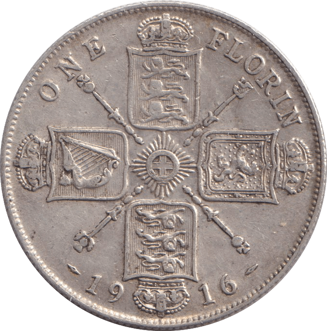 1916 FLORIN ( GVF ) - FLORIN - Cambridgeshire Coins