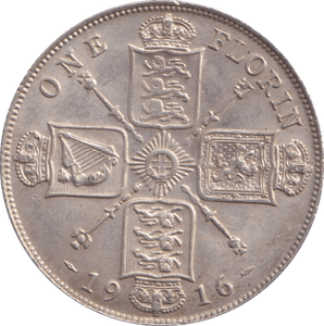 1916 FLORIN ( GVF ) - FLORIN - Cambridgeshire Coins
