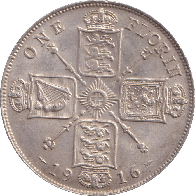 1916 FLORIN ( GVF ) - FLORIN - Cambridgeshire Coins