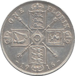 1916 FLORIN ( GVF ) - FLORIN - Cambridgeshire Coins