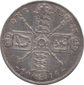 1916 FLORIN ( GVF ) - FLORIN - Cambridgeshire Coins