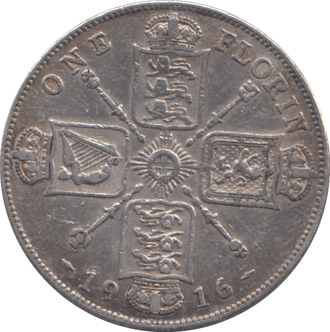 1916 FLORIN ( GVF ) - FLORIN - Cambridgeshire Coins