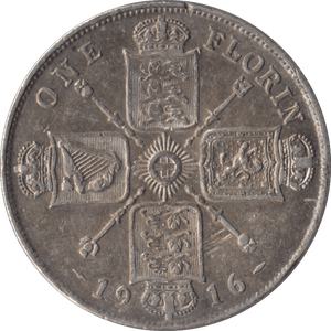 1916 FLORIN ( GVF ) - FLORIN - Cambridgeshire Coins