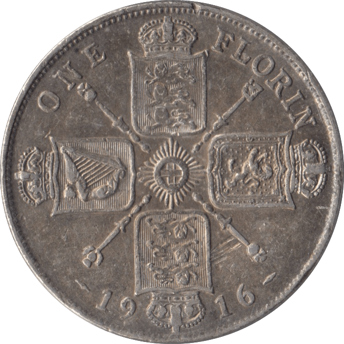 1916 FLORIN ( GVF ) - FLORIN - Cambridgeshire Coins