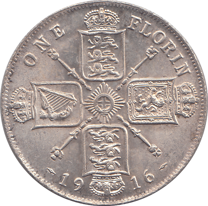 1916 FLORIN ( UNC ) - FLORIN - Cambridgeshire Coins