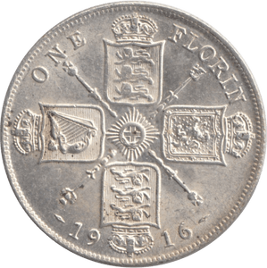 1916 FLORIN ( UNC ) - FLORIN - Cambridgeshire Coins