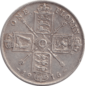 1916 FLORIN ( VF ) - FLORIN - Cambridgeshire Coins