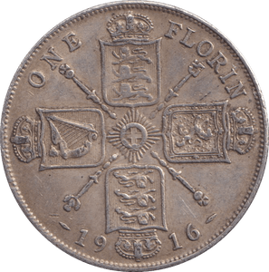 1916 FLORIN ( VF ) - FLORIN - Cambridgeshire Coins