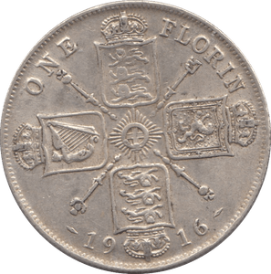 1916 FLORIN ( VF ) - FLORIN - Cambridgeshire Coins