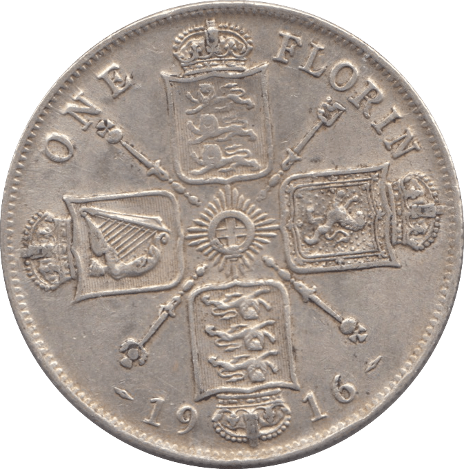 1916 FLORIN ( VF ) - FLORIN - Cambridgeshire Coins