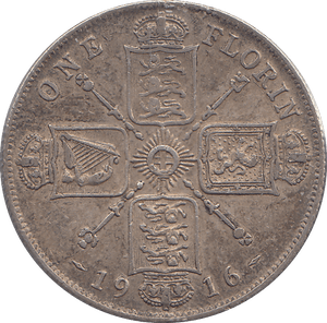 1916 FLORIN ( VF ) - FLORIN - Cambridgeshire Coins