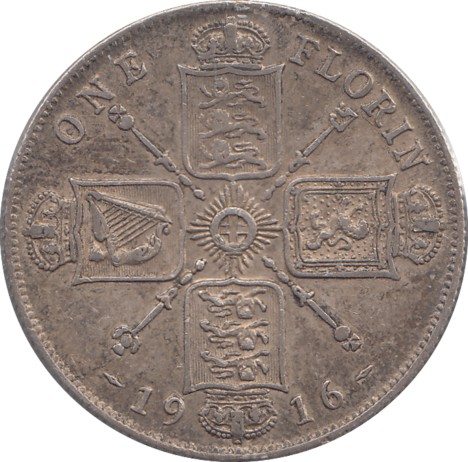1916 FLORIN ( VF ) - FLORIN - Cambridgeshire Coins