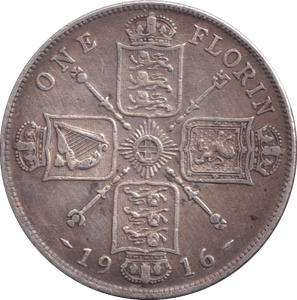1916 FLORIN ( VF ) - FLORIN - Cambridgeshire Coins
