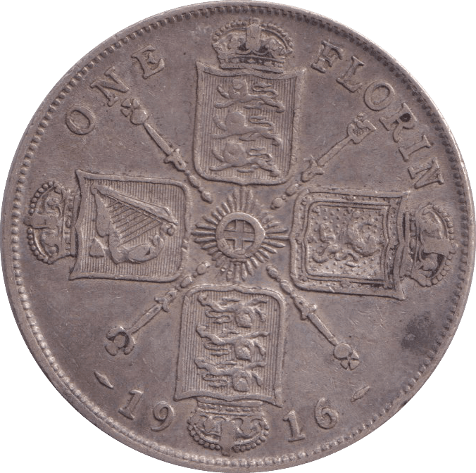 1916 FLORIN ( VF ) - FLORIN - Cambridgeshire Coins