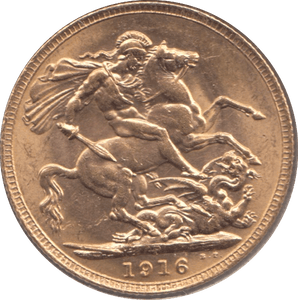 1916 GOLD SOVEREIGN ( AUNC ) PERTH MINT - Sovereign - Cambridgeshire Coins