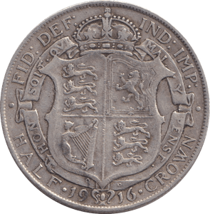 1916 HALFCROWN 1 ( FINE ) - HALFCROWN - Cambridgeshire Coins