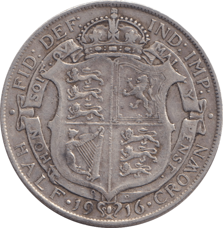 1916 HALFCROWN 1 ( FINE ) - HALFCROWN - Cambridgeshire Coins