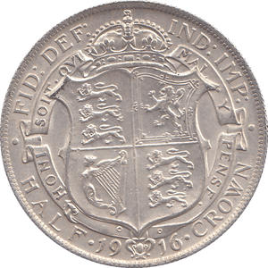 1916 HALFCROWN ( AUNC ) - HALFCROWN - Cambridgeshire Coins