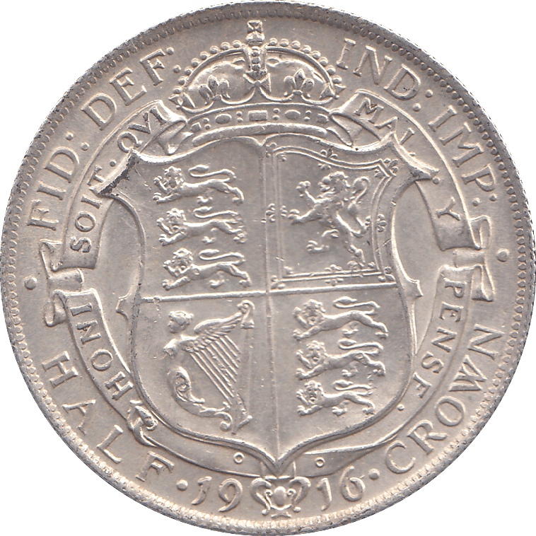 1916 HALFCROWN ( AUNC ) - HALFCROWN - Cambridgeshire Coins