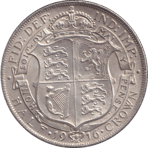 1916 HALFCROWN ( AUNC ) - HALFCROWN - Cambridgeshire Coins
