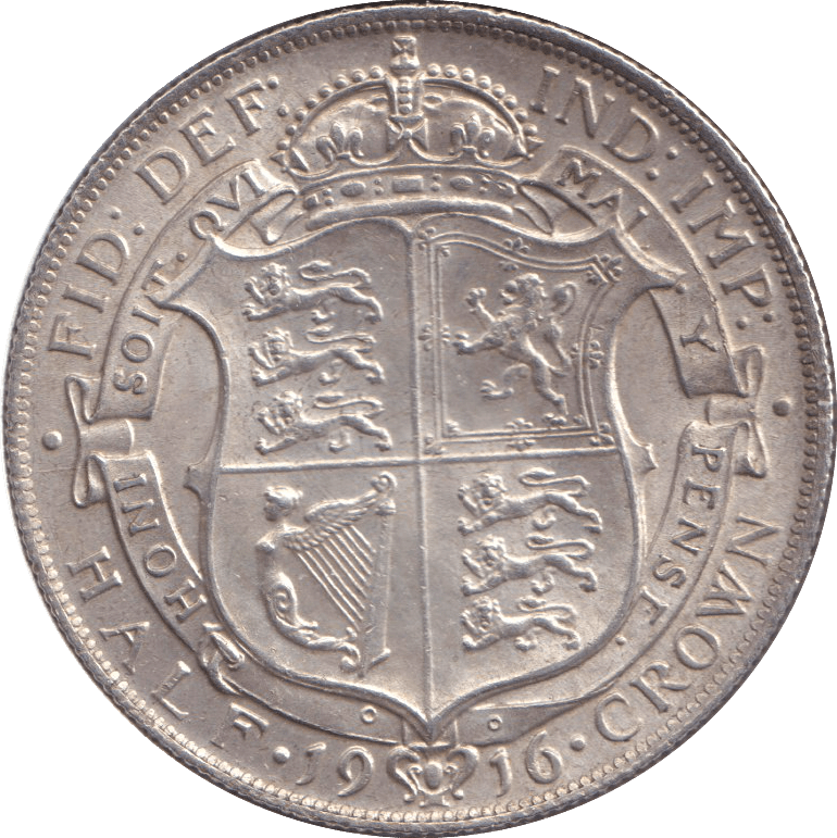 1916 HALFCROWN ( AUNC ) - HALFCROWN - Cambridgeshire Coins