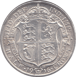 1916 HALFCROWN ( AUNC ) - HALFCROWN - Cambridgeshire Coins