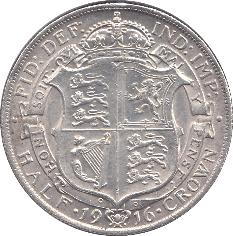 1916 HALFCROWN ( AUNC ) - HALFCROWN - Cambridgeshire Coins