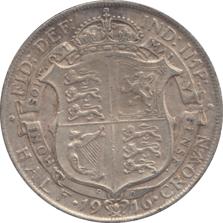 1916 HALFCROWN ( EF ) - HALFCROWN - Cambridgeshire Coins