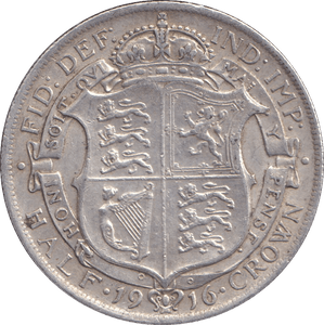 1916 HALFCROWN ( EF ) - HALFCROWN - Cambridgeshire Coins