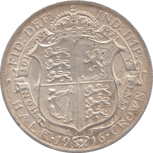 1916 HALFCROWN ( EF ) - HALFCROWN - Cambridgeshire Coins