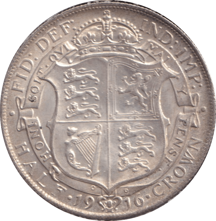 1916 HALFCROWN ( EF ) - HALFCROWN - Cambridgeshire Coins