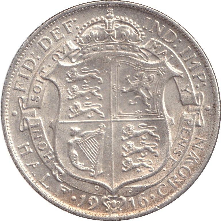 1916 HALFCROWN ( EF ) - HALFCROWN - Cambridgeshire Coins