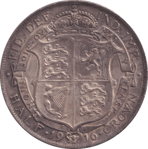 1916 HALFCROWN ( EF ) - HALFCROWN - Cambridgeshire Coins