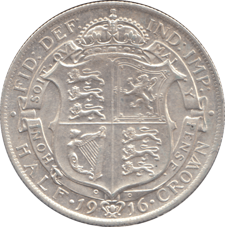 1916 HALFCROWN ( EF ) - HALFCROWN - Cambridgeshire Coins