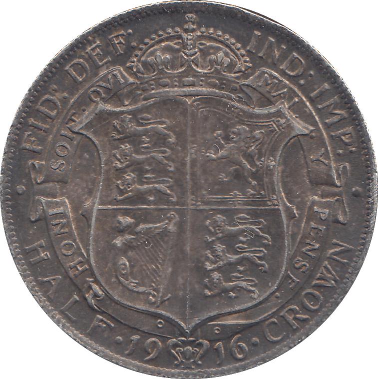 1916 HALFCROWN ( EF ) - HALFCROWN - Cambridgeshire Coins