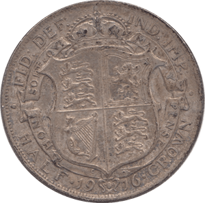 1916 HALFCROWN ( FINE ) - HALFCROWN - Cambridgeshire Coins