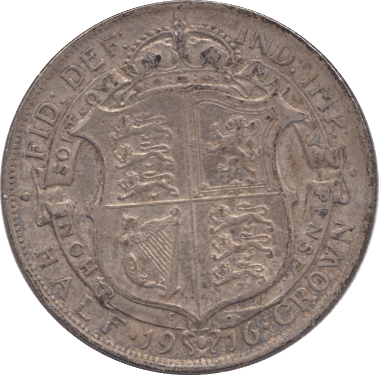 1916 HALFCROWN ( FINE ) - HALFCROWN - Cambridgeshire Coins