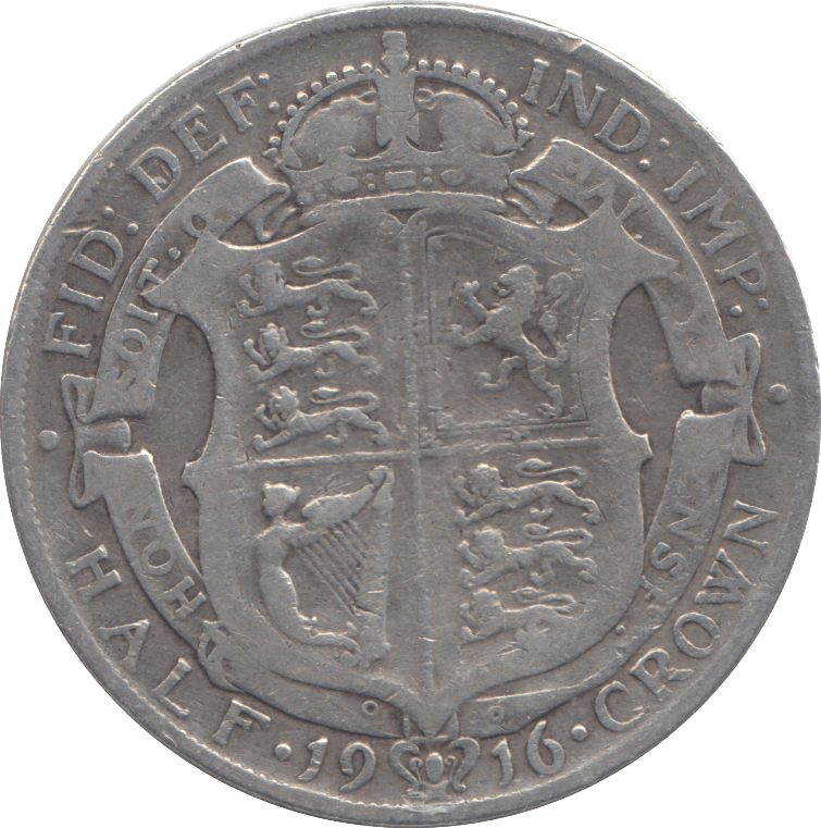 1916 HALFCROWN ( FINE ) - Halfcrown - Cambridgeshire Coins