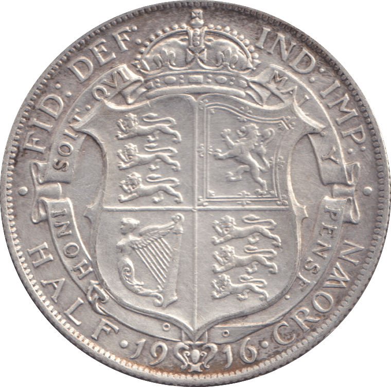 1916 HALFCROWN GEORGE V ( VF ) - HALFCROWN - Cambridgeshire Coins