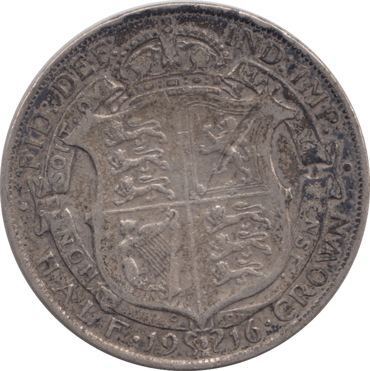 1916 HALFCROWN ( GVF ) - FLORIN - Cambridgeshire Coins
