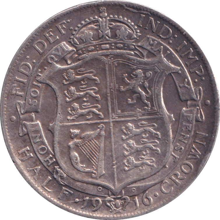 1916 HALFCROWN ( GVF ) - HALFCROWN - Cambridgeshire Coins