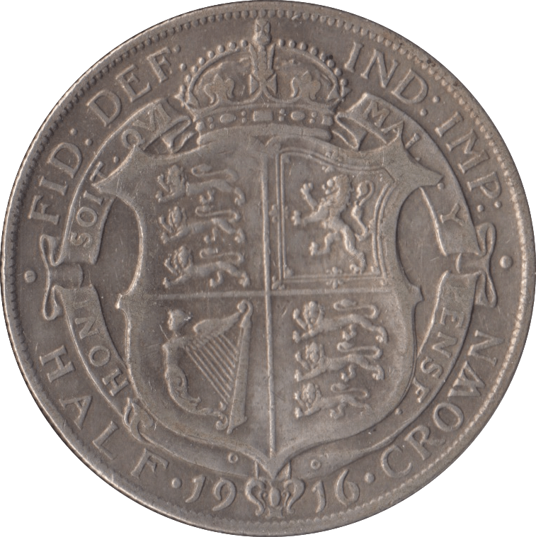 1916 HALFCROWN ( GVF ) - Halfcrown - Cambridgeshire Coins