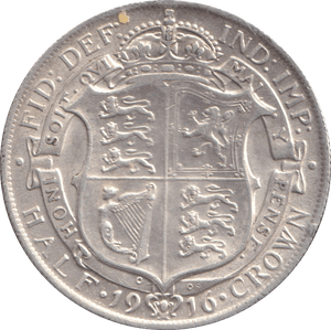 1916 HALFCROWN ( GVF ) - HALFCROWN - Cambridgeshire Coins