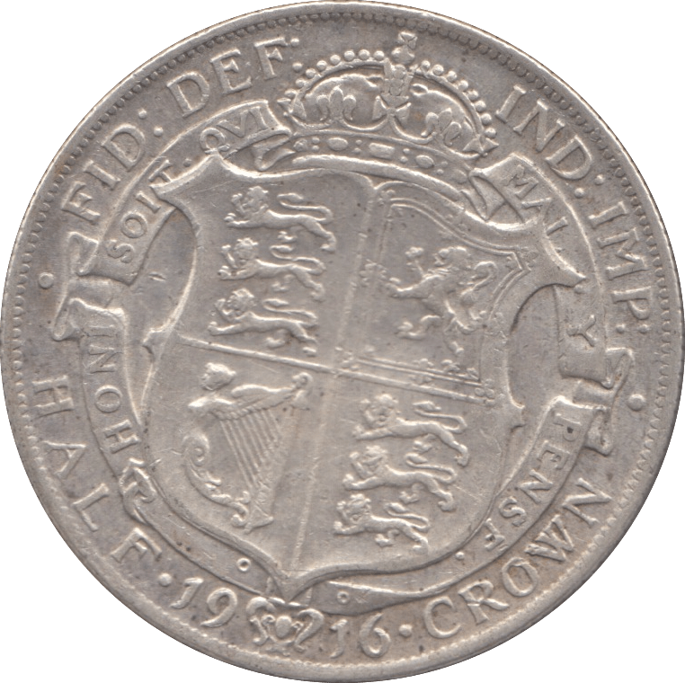 1916 HALFCROWN ( GVF ) - HALFCROWN - Cambridgeshire Coins