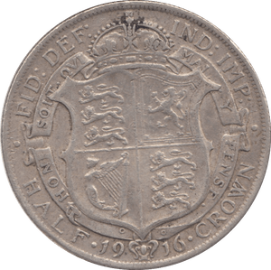 1916 HALFCROWN ( GVF ) - Halfcrown - Cambridgeshire Coins