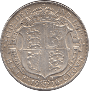 1916 HALFCROWN ( GVF ) - Halfcrown - Cambridgeshire Coins
