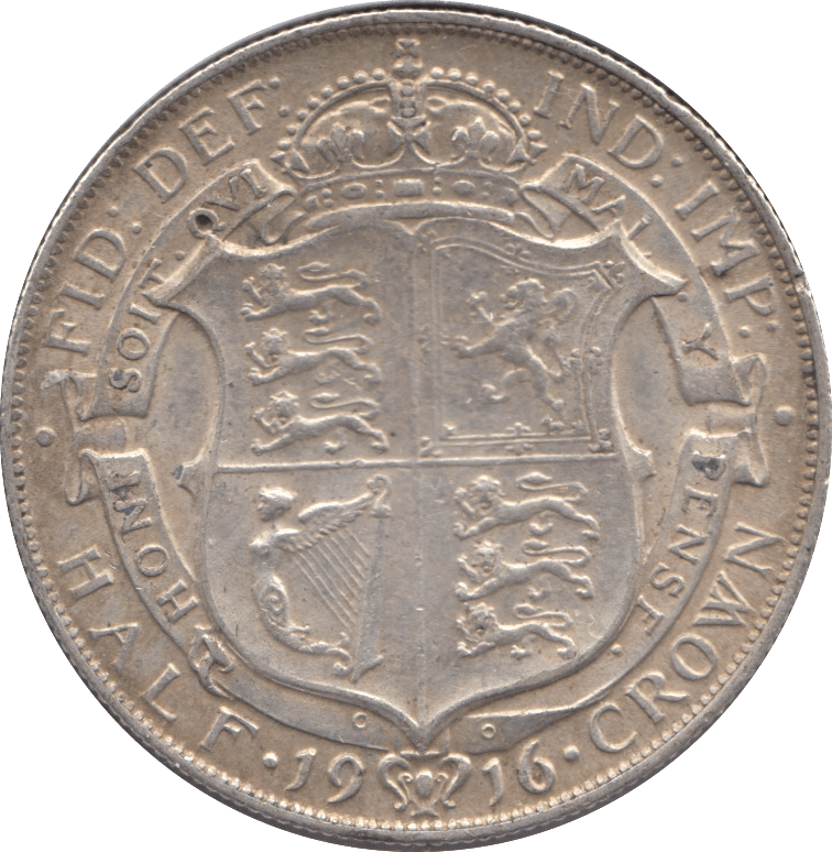 1916 HALFCROWN ( GVF ) - Halfcrown - Cambridgeshire Coins