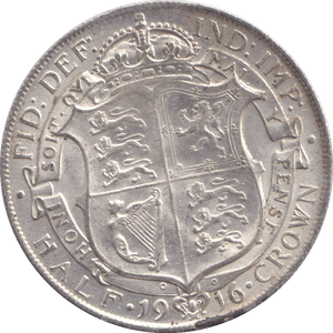 1916 HALFCROWN ( UNC ) 11 - HALFCROWN - Cambridgeshire Coins